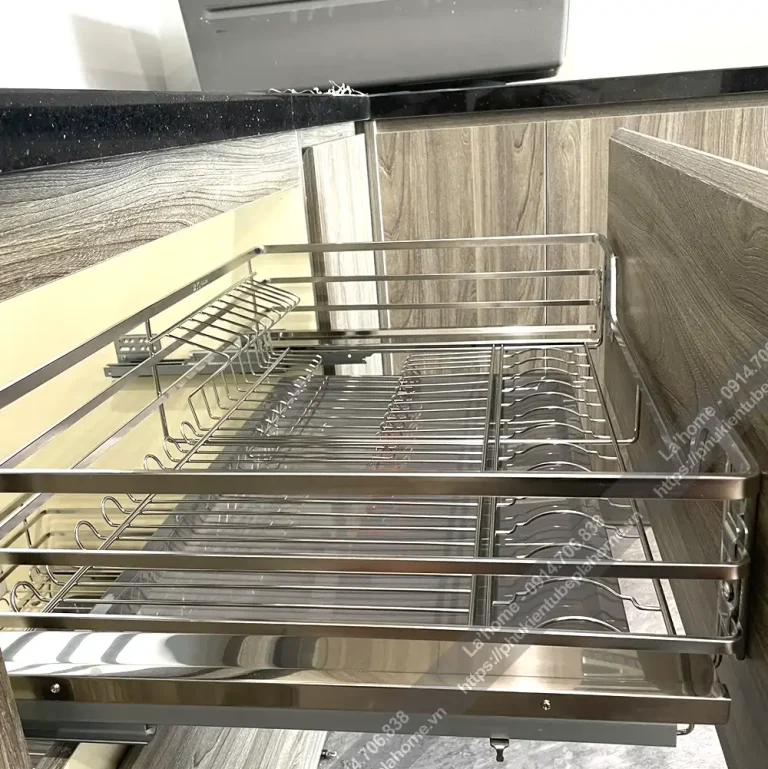 Giá Xoong Bát Đa Năng INOX304 Kitchen Go Ray Giảm Chấn 18 Giá Xoong Bát Đa Năng INOX304 KitchenGo