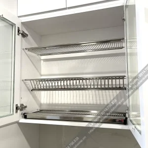 Kệ Chén Cố Định Chữ V 3 Tầng INOX304 Tủ Bếp Trên 11 chu v2 1
