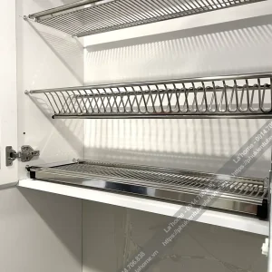 Kệ Chén Cố Định Chữ V 3 Tầng INOX304 Tủ Bếp Trên 12 chu v3 1