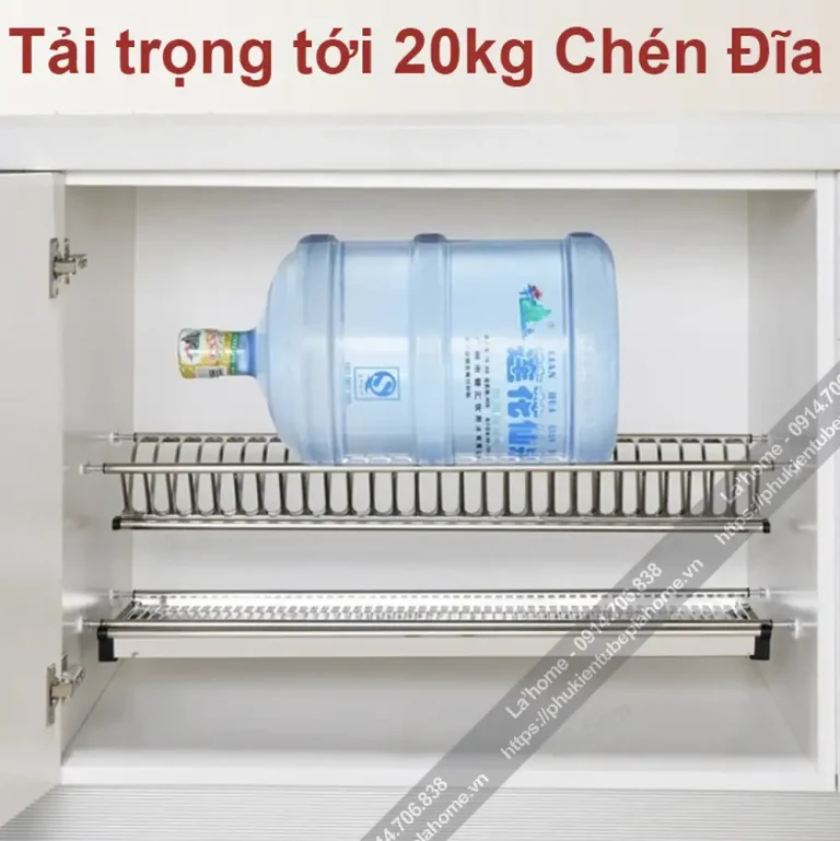 Kệ Chén Cố Định Chữ V 3 Tầng INOX304 Tủ Bếp Trên 18 Kệ Chén Cố Định Chữ V 3 Tầng Cho Tủ Bếp