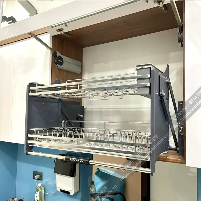 Giá Bát Nâng Hạ Kitchen Go INOX304 Nan Dẹt 2024 23 Giá Bát Nâng Hạ KitchenGo