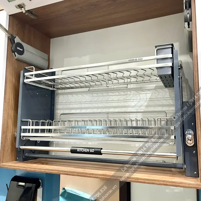 Giá Bát Nâng Hạ Kitchen Go INOX304 Nan Dẹt 2024 27 Giá Bát Nâng Hạ KitchenGo