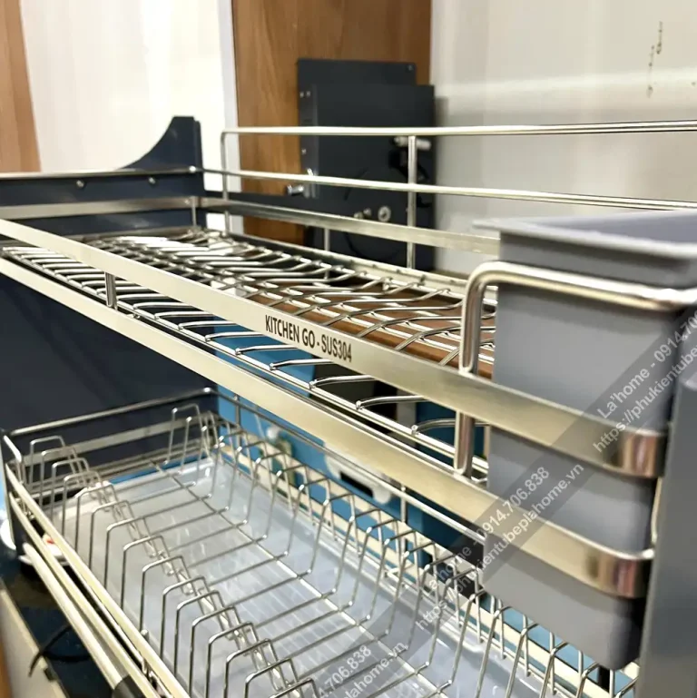 Giá Bát Nâng Hạ Kitchen Go INOX304 Nan Dẹt 2024 24 Giá Bát Nâng Hạ KitchenGo
