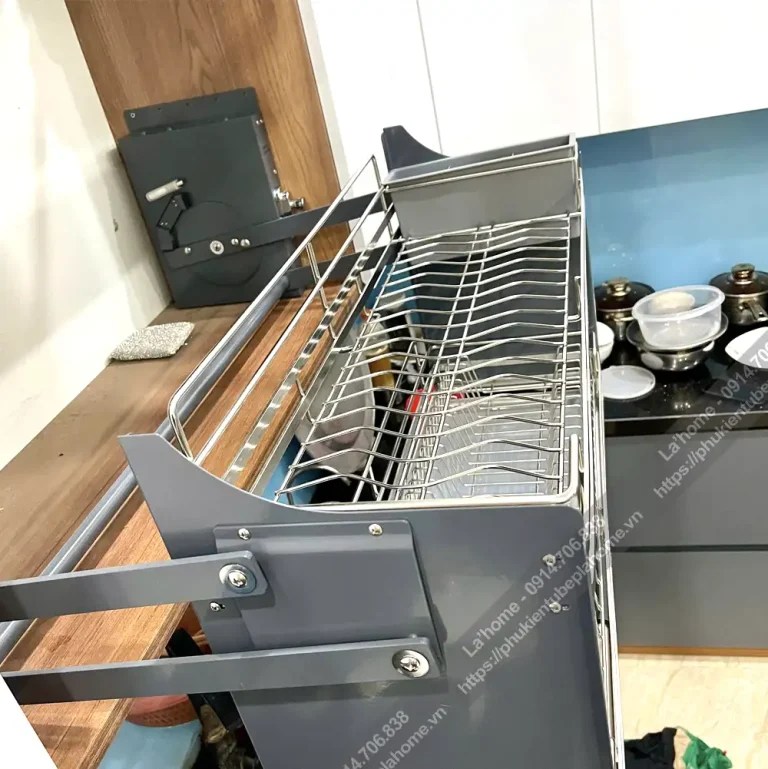 Giá Bát Nâng Hạ Kitchen Go INOX304 Nan Dẹt 2024 25 Giá Bát Nâng Hạ KitchenGo