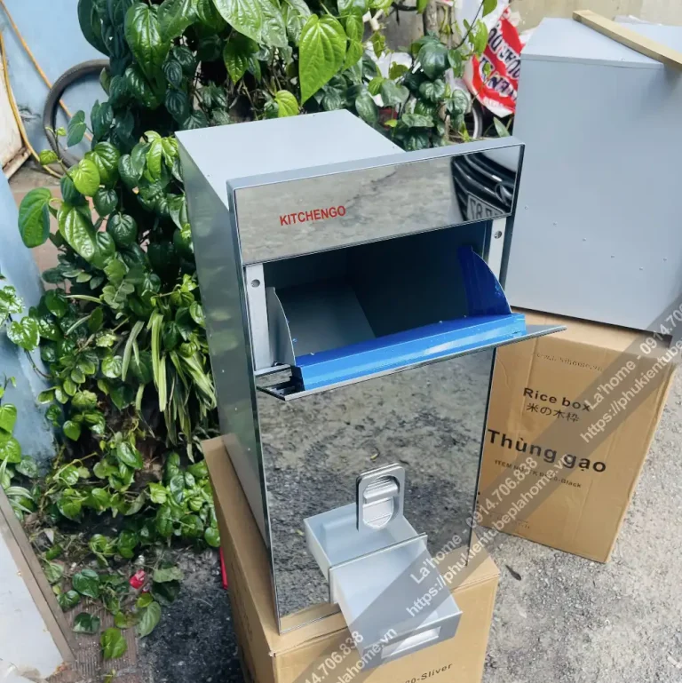 Thùng Gạo Gương Kitchen Go Màu Bạc 19 Thùng Gạo Gương KitchenGo