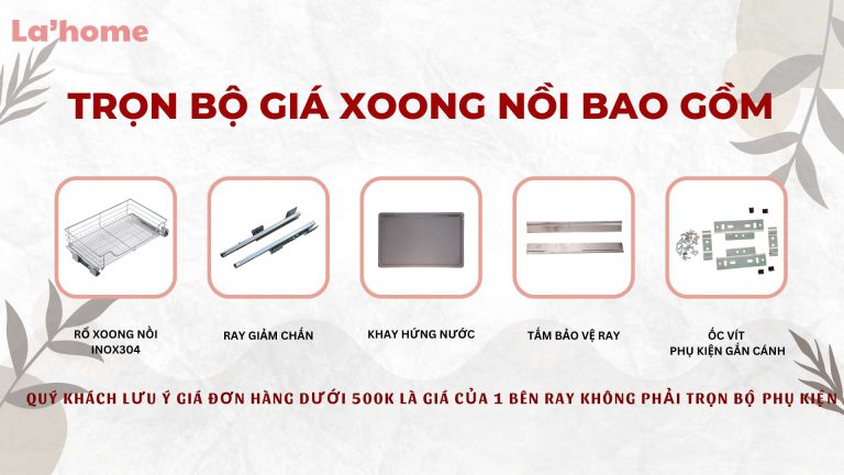 Giá Để Xoong Nồi Tủ Dưới INOX304 Là Gì? 3 xoong noi