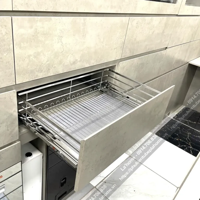 Giá Để Xoong Nồi Tủ Bếp Celaeno INOX304 Có Ray Giảm Chấn